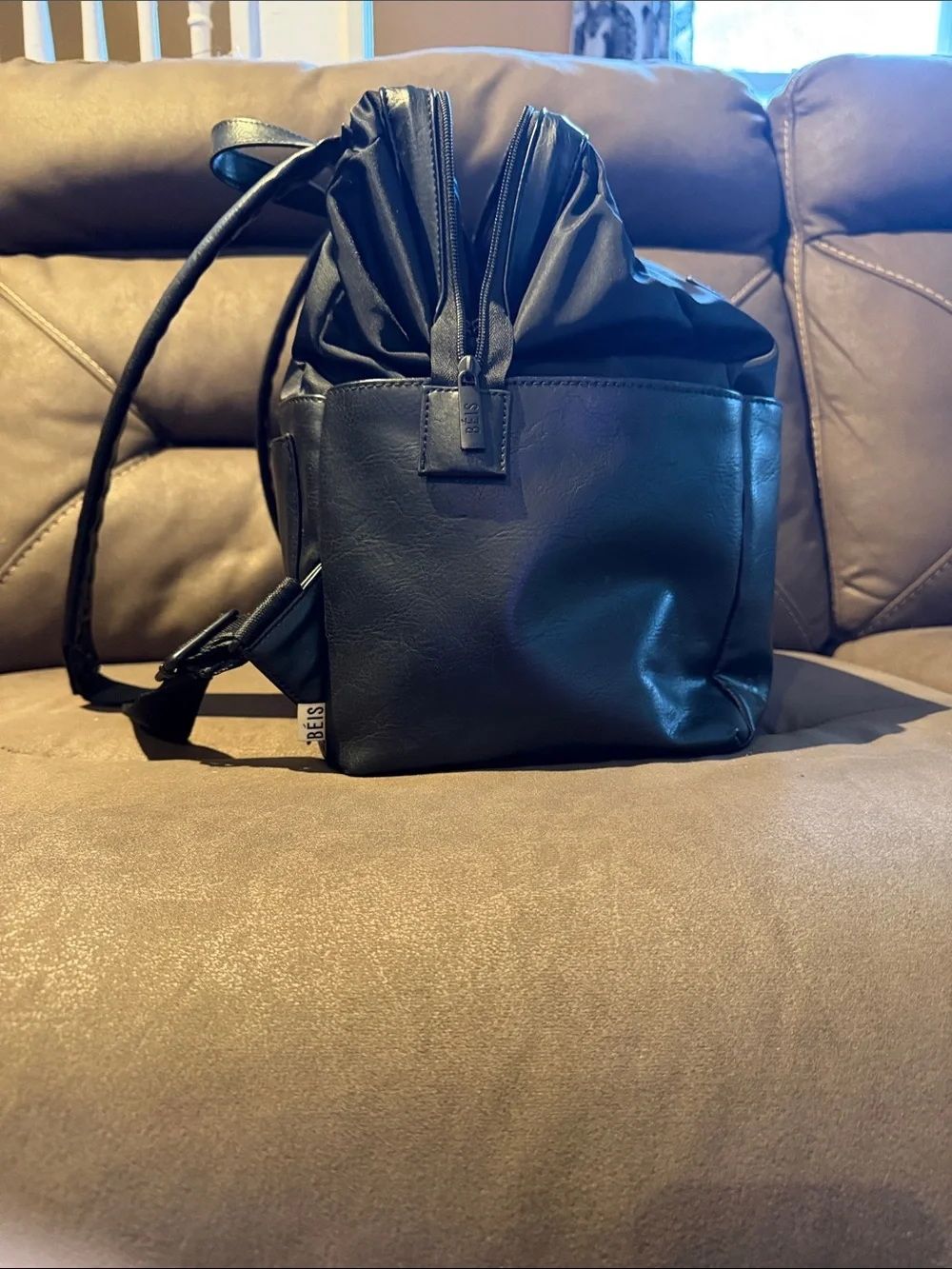 Beis backpack diaper bag!Barely ever used! With nwot on the go diaper wristlet